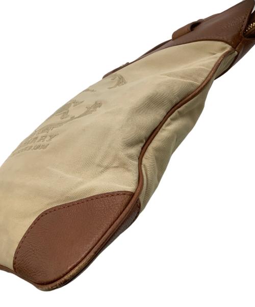 BURBERRY（バーバリー）BURBERRY (バーバリー) 刺繍ロゴ トートバッグ ベージュ×ブラウンの古着・服飾アイテム