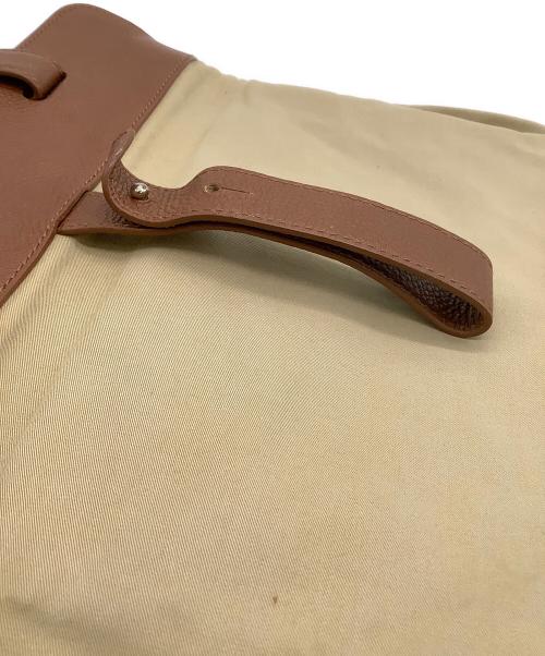 BURBERRY（バーバリー）BURBERRY (バーバリー) 刺繍ロゴ トートバッグ ベージュ×ブラウンの古着・服飾アイテム