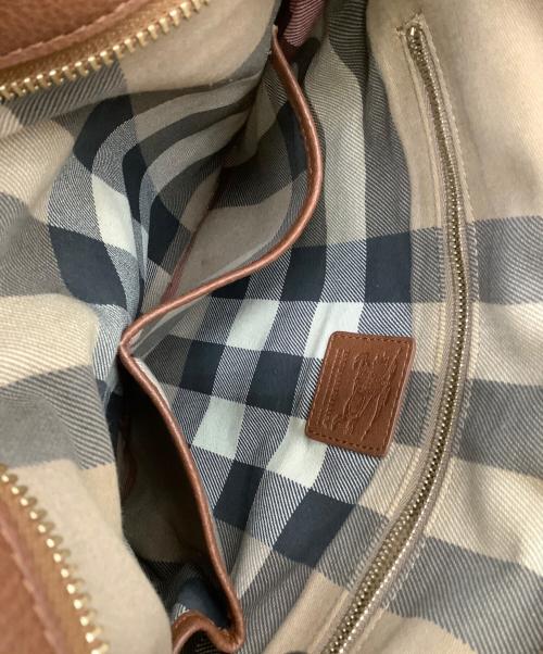 BURBERRY（バーバリー）BURBERRY (バーバリー) 刺繍ロゴ トートバッグ ベージュ×ブラウンの古着・服飾アイテム