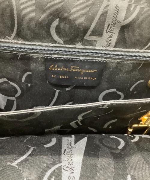 Salvatore Ferragamo（サルヴァトーレ フェラガモ）Salvatore Ferragamo (サルヴァトーレ フェラガモ) ガンチーニ ハンドバッグ ブラックの古着・服飾アイテム