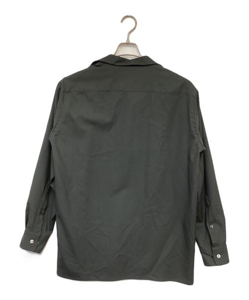 MARKAWARE（マーカウェア）MARKAWARE (マーカウェア) ORGANIC WOOL 2/80 TROPICAL VAREUSE SHIRT（オーガニックウール2/80トロピカルヴァルーズシャツ） グレー サイズ:2の古着・服飾アイテム