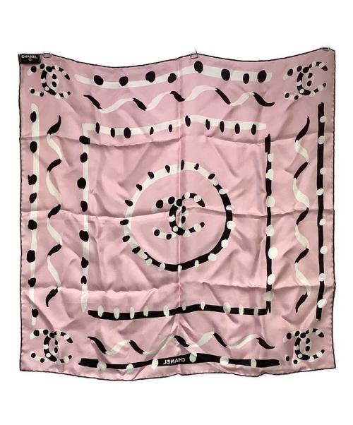 CHANEL（シャネル）CHANEL (シャネル) ココマークシルクスカーフ ピンクの古着・服飾アイテム