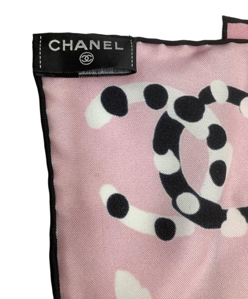 CHANEL（シャネル）CHANEL (シャネル) ココマークシルクスカーフ ピンクの古着・服飾アイテム