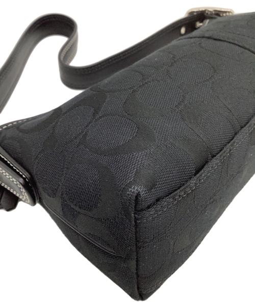 COACH（コーチ）COACH (コーチ) シグネチャー ミニハンドバッグ ブラックの古着・服飾アイテム
