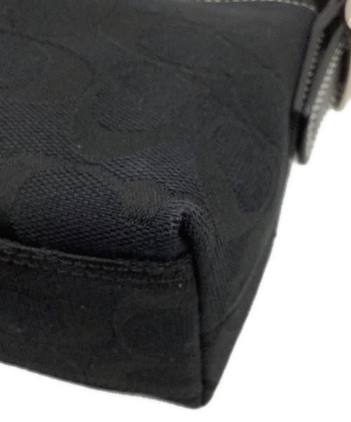 COACH（コーチ）COACH (コーチ) シグネチャー ミニハンドバッグ ブラックの古着・服飾アイテム