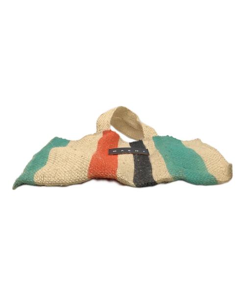 MARNI（マルニ）MARNI (マルニ) カナパ トートバッグ ベージュ×オレンジ×グリーンの古着・服飾アイテム