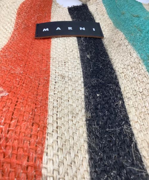 MARNI（マルニ）MARNI (マルニ) カナパ トートバッグ ベージュ×オレンジ×グリーンの古着・服飾アイテム