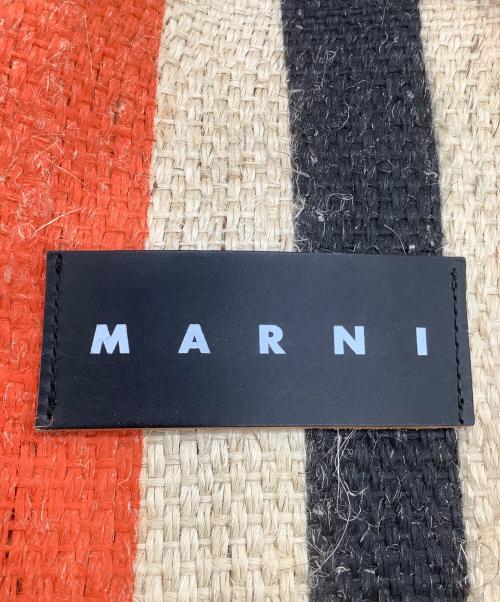 MARNI（マルニ）MARNI (マルニ) カナパ トートバッグ ベージュ×オレンジ×グリーンの古着・服飾アイテム
