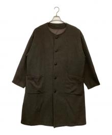 Y's（ワイズ）の古着「ノーカラーコート」｜カーキ