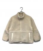 BEAUTY&YOUTHビューティーアンドユース）の古着「ボア スタンドカラー ジップブルゾン」｜アイボリー