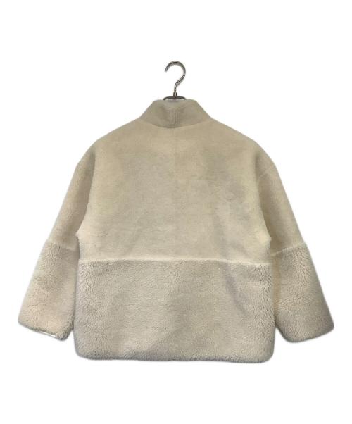 BEAUTY&YOUTH（ビューティーアンドユース）BEAUTY&YOUTH (ビューティーアンドユース) ボア スタンドカラー ジップブルゾン アイボリー サイズ:Sの古着・服飾アイテム