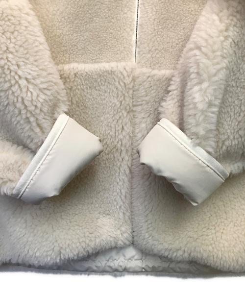 BEAUTY&YOUTH（ビューティーアンドユース）BEAUTY&YOUTH (ビューティーアンドユース) ボア スタンドカラー ジップブルゾン アイボリー サイズ:Sの古着・服飾アイテム