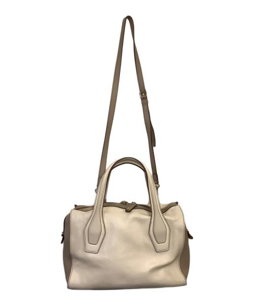 TOD'S（トッズ）TOD'S (トッズ) 2WAY ハンドバッグ ベージュの古着・服飾アイテム