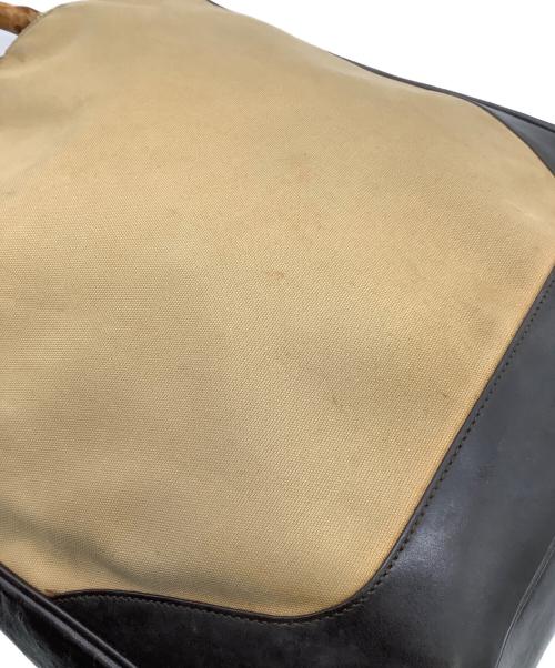 GUCCI（グッチ）GUCCI (グッチ) バンブー 2WAYショルダーバッグ ベージュ×ブラウンの古着・服飾アイテム