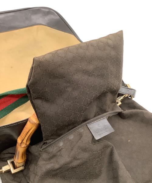 GUCCI（グッチ）GUCCI (グッチ) バンブー 2WAYショルダーバッグ ベージュ×ブラウンの古着・服飾アイテム