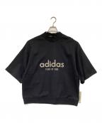 adidas×Fear Of Godアディダス×フィア・オブ・ゴッド）の古着「Heavy Jersey 3/4 Mock Tee（ヘビージャージー 3/4モック Tシャツ）」｜ブラック