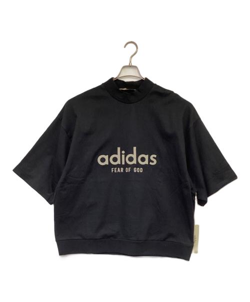 adidas（アディダス）adidas (アディダス) Fear Of God (フィア・オブ・ゴッド) Heavy Jersey 3/4 Mock Tee（ヘビージャージー 3/4モック Tシャツ） ブラック サイズ:J Lの古着・服飾アイテム