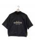 adidas（アディダス）の古着「Heavy Jersey 3/4 Mock Tee（ヘビージャージー 3/4モック Tシャツ）」｜ブラック