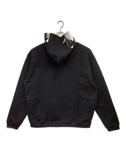 Maison Margiela（メゾンマルジェラ）Maison Margiela (メゾンマルジェラ) ロゴペイントフーディ ブラック サイズ:46の古着・服飾アイテム