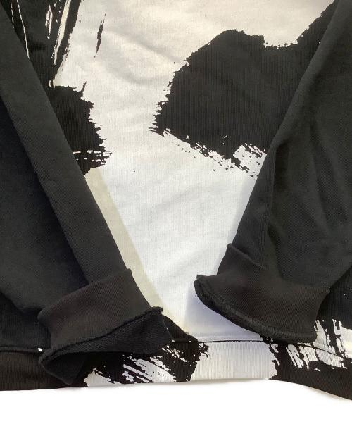 Maison Margiela（メゾンマルジェラ）Maison Margiela (メゾンマルジェラ) ロゴペイントフーディ ブラック サイズ:48の古着・服飾アイテム