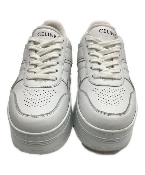 CELINE（セリーヌ）CELINE (セリーヌ) ブロックスニーカーウェッジソール ホワイト サイズ:37の古着・服飾アイテム