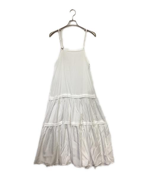 Loungedress（ラウンジドレス）Loungedress (ラウンジドレス) サテンティアードキャミワンピース ホワイト サイズ:Fの古着・服飾アイテム