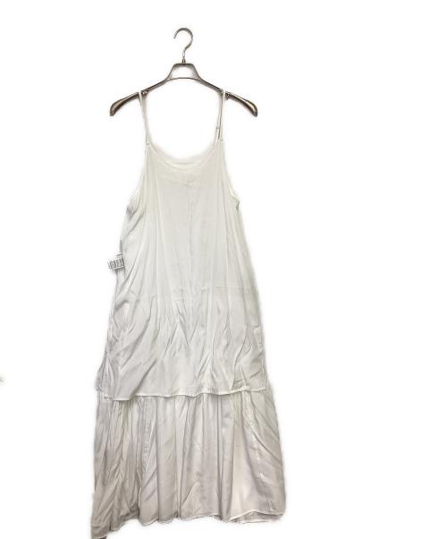 Loungedress（ラウンジドレス）Loungedress (ラウンジドレス) サテンティアードキャミワンピース ホワイト サイズ:Fの古着・服飾アイテム