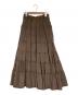 CADUNE (カデュネ) ティアードスカート ブラウン サイズ:38：10000円