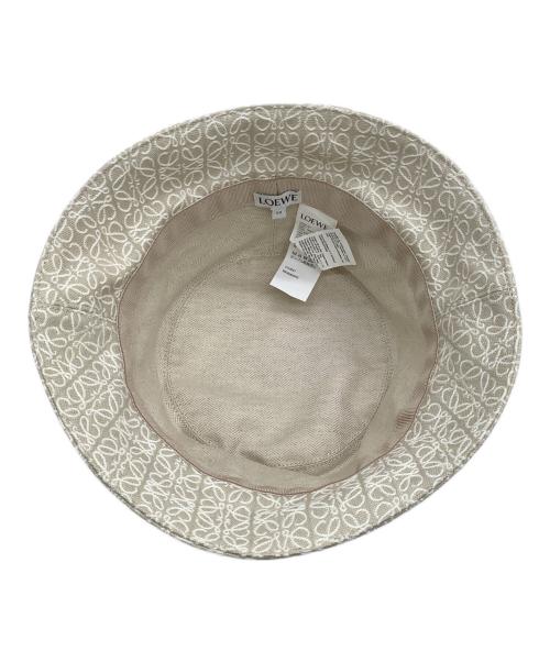LOEWE（ロエベ）LOEWE (ロエベ) バケットハット（アナグラムジャカード＆カーフ） アイボリー サイズ:59の古着・服飾アイテム