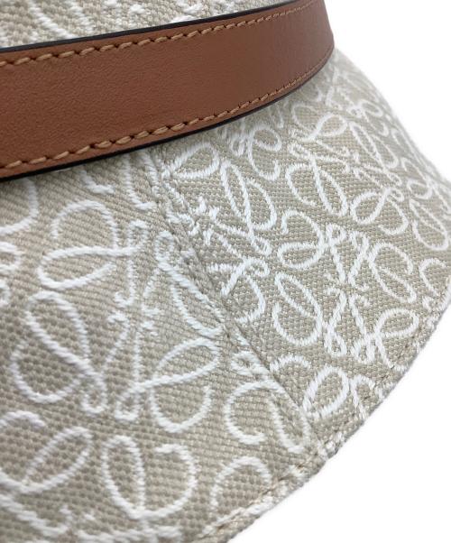 LOEWE（ロエベ）LOEWE (ロエベ) バケットハット（アナグラムジャカード＆カーフ） アイボリー サイズ:59の古着・服飾アイテム
