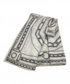 HERMESエルメス）の古着「カレジェアン カレイドスコープ・エフェクトカシミヤシルクスカーフ」｜アイボリー