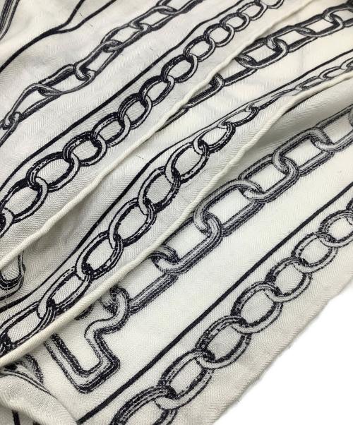 HERMES（エルメス）HERMES (エルメス) カレジェアン カレイドスコープ・エフェクトカシミヤシルクスカーフ アイボリーの古着・服飾アイテム