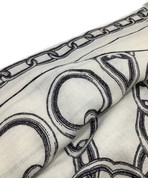 HERMES（エルメス）HERMES (エルメス) カレジェアン カレイドスコープ・エフェクトカシミヤシルクスカーフ アイボリーの古着・服飾アイテム