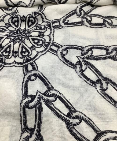 HERMES（エルメス）HERMES (エルメス) カレジェアン カレイドスコープ・エフェクトカシミヤシルクスカーフ アイボリーの古着・服飾アイテム