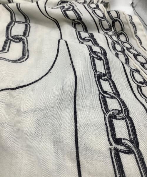 HERMES（エルメス）HERMES (エルメス) カレジェアン カレイドスコープ・エフェクトカシミヤシルクスカーフ アイボリーの古着・服飾アイテム