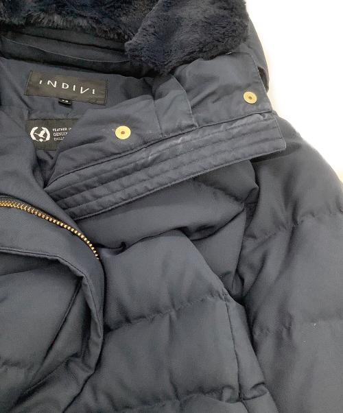 INDIVI（インディヴィ）INDIVI (インディヴィ) ダウンジャケット ネイビー サイズ:38の古着・服飾アイテム