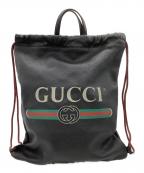 GUCCIグッチ）の古着「ドローストリングバックパック」｜ブラック