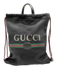 GUCCI（グッチ）の古着「ドローストリングバックパック」｜ブラック