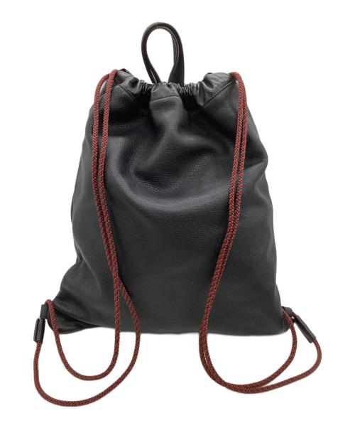GUCCI（グッチ）GUCCI (グッチ) ドローストリングバックパック ブラックの古着・服飾アイテム