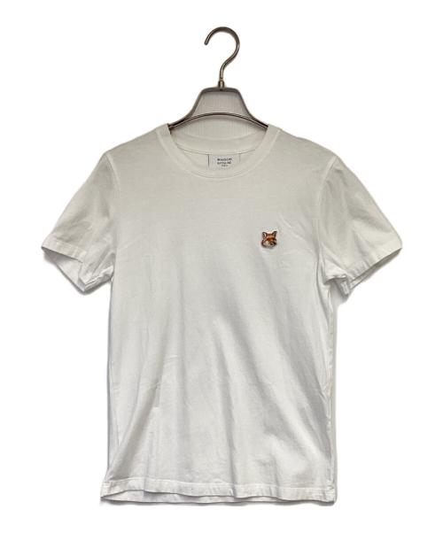 maison kitsune（アシッドメゾンキツネ）maison kitsune (メゾンキツネ) FOX HEAD PATCH REGULAR TEE SHIRT（フォックス ヘッド パッチ レギュラー Tシャツ） ホワイト サイズ:XSの古着・服飾アイテム