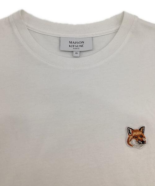 maison kitsune（アシッドメゾンキツネ）maison kitsune (メゾンキツネ) FOX HEAD PATCH REGULAR TEE SHIRT（フォックス ヘッド パッチ レギュラー Tシャツ） ホワイト サイズ:XSの古着・服飾アイテム