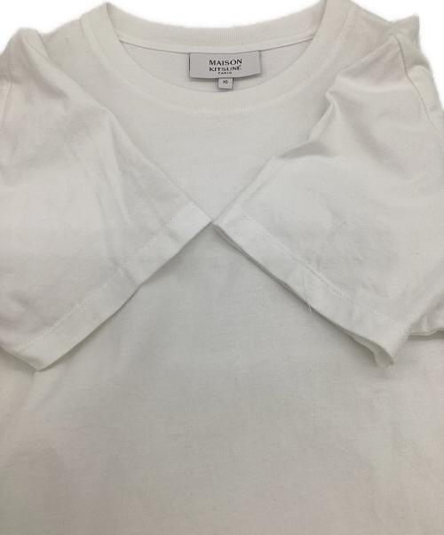 maison kitsune（アシッドメゾンキツネ）maison kitsune (メゾンキツネ) FOX HEAD PATCH REGULAR TEE SHIRT（フォックス ヘッド パッチ レギュラー Tシャツ） ホワイト サイズ:XSの古着・服飾アイテム