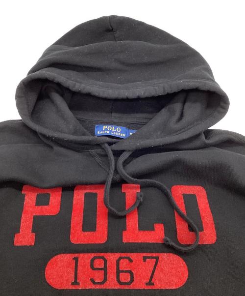 POLO RALPH LAUREN（ポロ・ラルフローレン）POLO RALPH LAUREN (ポロ・ラルフローレン) パーカー ブラック×レッド サイズ:Mの古着・服飾アイテム