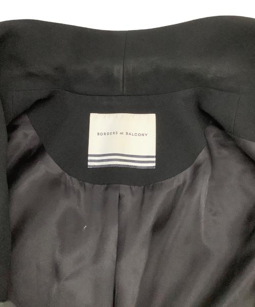 BORDERS at BALCONY（ボーダーズアットバルコニー）BORDERS at BALCONY (ボーダーズアットバルコニー) チェスターコート ブラック サイズ:36の古着・服飾アイテム