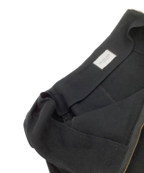 SEVEN TEN by MIHO KAWAHITO（セブン テン バイ ミホ カワヒト）SEVEN TEN by MIHO KAWAHITO (セブン テン バイ ミホ カワヒト) ダブルクロスベーシックスカート ブラック サイズ:Sの古着・服飾アイテム