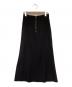 ebure（エブール）の古着「ストレッチフロントジップロングスカート」｜ブラック