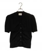 SEVEN TEN by MIHO KAWAHITOセブン テン バイ ミホ カワヒト）の古着「ケープカーディガン」｜ブラック