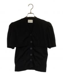 SEVEN TEN by MIHO KAWAHITO（セブン テン バイ ミホ カワヒト）の古着「ケープカーディガン」｜ブラック