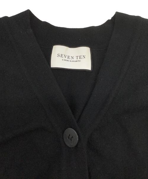 SEVEN TEN by MIHO KAWAHITO（セブン テン バイ ミホ カワヒト）SEVEN TEN by MIHO KAWAHITO (セブン テン バイ ミホ カワヒト) ケープカーディガン ブラック サイズ:Sの古着・服飾アイテム