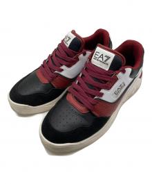 EMPORIO ARMANI（エンポリオ アルマーニ）の古着「ローカットスニーカー」｜レッド×ブラック